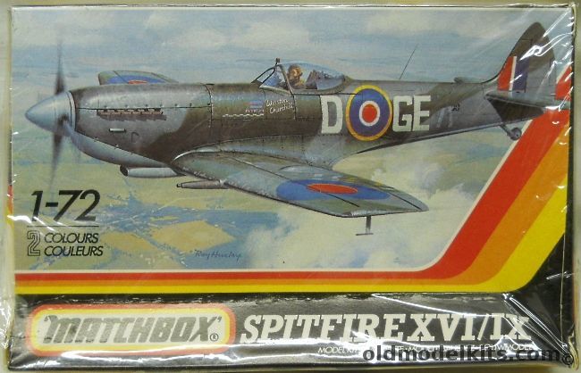 Matchbox 1/72 Spitfire Mk.XVI / IX - RAF No. 349 Sq (Belgium) Fassburg Germany 1945 / No. 306 'Torun' (Polish) Sq Northolt 1942, PK-50 plastic model kit